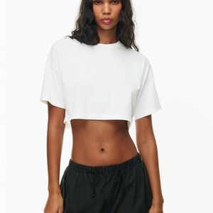 TNA laid back t-shirt cropped white 2XS